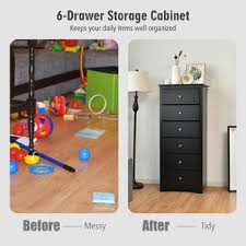 With such a wide selection of dressers for sale, from brands like forest. Costway 6 Drawer Chest Dresser Clothes Storage Bedroom Tall Furniture Cabinet Black