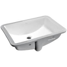 ceramic undermount sink basin in white