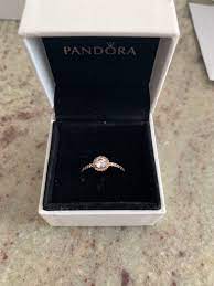 Authentic Pandora Ring Rose Gold Size 7 Used Only Twice Selling It Cuz I Don T Have Much Use Of Rose Gold Promise Ring Pandora Rings Rose Pandora Rings Gold