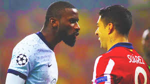 Luis suarez & antonio rudiger square up in champions league match. This Is What Happened Between Luis Suarez And Rudiger Atletico Chelsea Champions League Youtube