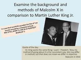 He stated that nonviolent direct action is used to bring about a crisis which the community, which previously ignored an issue, is thereby forced to confront it. ― mark black, malcolm x and martin luther king: Examine The Background And Methods Of Malcolm X In Comparison To Martin Luther King Jr Quote Of The Day Dr King Wants The Same Thing I Want Freedom Ppt Download