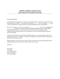 Sample General Cover Letter Template Free Download