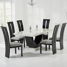 Find great deals on ebay for dining table 6 chairs. Riviera Cream And Black Marble Dining Table With 6 Chairs Robson Furniture