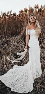 Off Shoulder Vintage Lace Mermaid Cheap Wedding Dresses Shore Sleeves Bridal Dresses Wd432 Wedding Dresses Unique Ivory Wedding Dress Lace Rustic Wedding