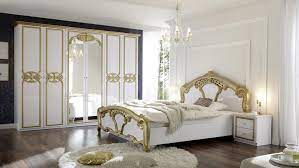 Wir verkaufen vom tischler angefertigte schlafzimmermöbel. Schlafzimmer Set Claudia 4 Tlg Weiss Lack Gold Barock Stil