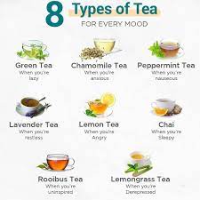 8 Types Of Tea For Every Mood Herbal Teas Recipes Lemongrass Tea Peppermint Tea Benefits