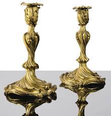 A Pair Of Gilt Bronze Candlesticks Louis Xvi Circa 1780 Bronze Candlesticks Candlesticks Antique Candle Sticks