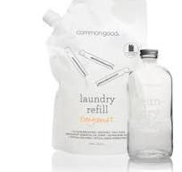 Laundry Detergent Refill Pouch and Glass Bottle Set