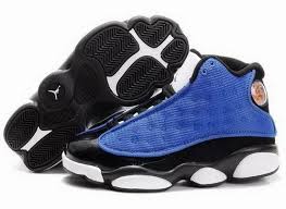 Jordan Retro 13 Black And Blue Air Jordan Retro 13 Kids Shoes Blue Black 28 35 Poland Air Jordans Retro Air Jordans Blue Shoes