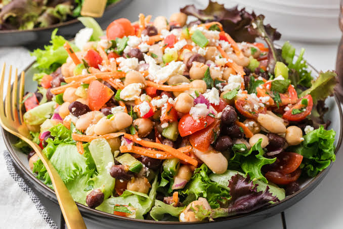 Dense Bean Salad with Lemon with Lemon Dijon Dressing