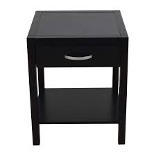 82 Off Solid Basic Solid Basic Black Nightstand With One Drawer Tables