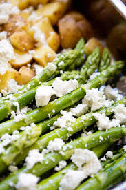 Sesam Ofenkartoffeln Mit Grunem Spargel Und Feta 1 Blech Kochkarussell Rezept Ofenkartoffel Spargel Gruner Spargel
