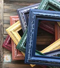 Custom Wood Frame With Ornate Trim Distressed Blue Blue Etsy Custom Wood Frames Oil Painting Frames Blue Picture Frames