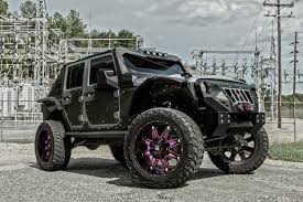 Black And Pink Jeep Wrangler Rtx Spine Gloss Black With Pink Accents Pink Jeep Jeep Wheels Jeep