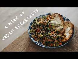 A Week Of Vegan Breakfasts Easy Delicious Recipes Youtube Easy Delicious Recipes Easy Breakfast Vegan Breakfast Easy