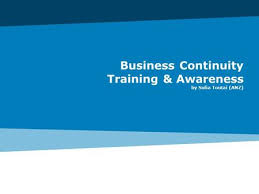 Business Continuity Training Awareness By Sulia Toutai Anz Business Continuity Business Interesting Topics