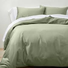 Cotton duvet cover or cotton duvet cover set. King Supima Washed Sateen Duvet Sham Set Sage Green Casaluna Target