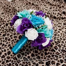 Beautiful bouquet and boutonniere set made of silk flowers in purple, turquoise,aqua,white and purple real touch calla lily. Pin By Kristina Shafer On More Weddings Purple Wedding Cakes Wedding Colors Purple Turquoise Wedding