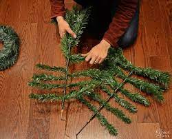 How To Repurpose A Fake Christmas Tree Fake Christmas Trees Skinny Christmas Tree Old Christmas