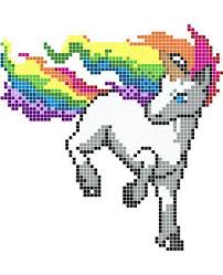 Unicorns Rock Pixel Art Grid Pixel Art Templates Pixel Art