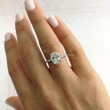 Lucy Diamond Engagement Ring 2 Carat 14k White Gold Beautiful Engagement Rings Wedding Rings Unique Classic Engagement Rings