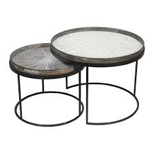 Sie suchen den besten sale? Buy Ethnicraft Round Nesting Tray Table Set Amara