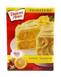 1 package duncan hines lemon supreme cake mix; Amazon Com Duncan Hines Signature Deliciously Moist Lemon Supreme Cake Mix 16 5 Oz 2 Pack Grocery Gourmet Food