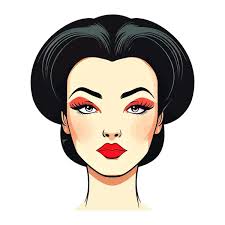 Vectores de Peinado geisha, imágenes vectoriales