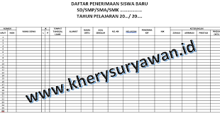 Maybe you would like to learn more about one of these? Format Daftar Penerimaan Siswa Baru Tahun Ajaran 2021 2022 Kherysuryawan Id