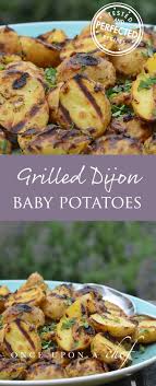 Grilled Baby Potatoes With Dijon Mustard Herbs Once Upon A Chef Recipe Thyme Recipes Baby Potatoes Baby Potato Recipes