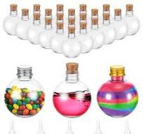1.7 oz Plastic Ball Shape Bottles,Clear Sand Art Bottles ...