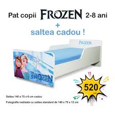 Pretul pachetului es.te cu 200 lei mai mic decat totalul preturilor acestor produse, achizitionate individual. Pat Pentru Copii Start Frozen 2 8 Ani Cu Saltea