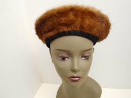 Mink Fur Tailored Vintage Hats for Women for sale