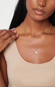 Whatever you're shopping for, we've got it. Gold Star Moon Pendant Layered Necklace Prettylittlething Qa