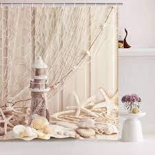 Product title fishing theme tapestry, green fish wants to catch ba. Nautical Shower Curtain Coastal Sea Shell Fishing Net Marine Ocean Beach Theme Bathroom Decor Lighthouse Starfish Bathroom Accessory With Hooks Buy Online At Best Price In Uae Amazon Ae