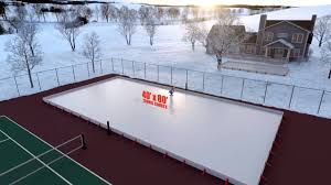 You don't need to drive stakes into the ground, and you can buy extra parts to increase your rink's area down the line. Ez Ice Inc Ez Ice The 60 Minute Backyard Rink Facebook