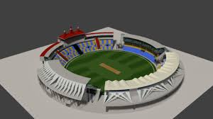 cricket stadium free 3d model blend free3d