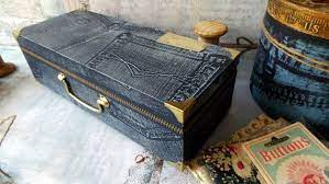 vintage box gift for him wooden decoupage box treasure box jeans effect teenage box l keepsake box decoupage box vintage box keepsake boxes