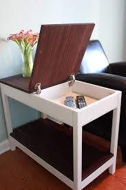Hidden Storage Side Table By Cnlfurnishings On Etsy Home Design Diy Furniture Diy End Tables Furniture