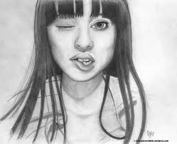 Doms ( zoom ultimate dark ) pencil subscribe to my channel to get morepencil video 12 : Japanese Girl Biting Lip And Winking Pencil Drawing Morescribbles