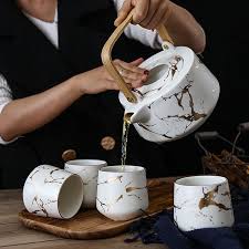 4 Pieces Coffee Cup Ceramic Tea Pot Set Tea Pot Set Tea Pots Teapots And Cups