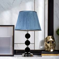 25 nightstand lamps for a statement bedroom. Round Bedroom Table Light Retro Beveled Crystal Prism Single Light Blue Nightstand Lamp Beautifulhalo Com