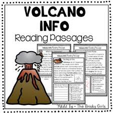 Volcano Reading Passages Reading Passages Third Grade Homeschool 3rd Grade Reading