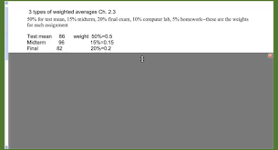 Ch 2 3 Calculating A Weighted Mean Liberty University Exam Computer Lab