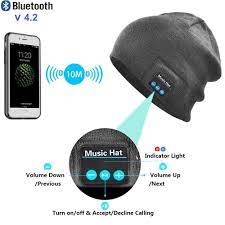 Winter Bluetooth Beanie Hat Unisex 4 1 Wireless Smart Musical Headphone Speaker Beanies Handsfree Knit Cap Headset Beanie Hats Warm Winter Hats Women S Beanie