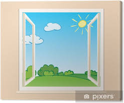 Jiggle the window a little, and it will move and be able to slide or come off. Open Window With Green Nature Outside Vector Illustration Canvas Print Pixers We Live To Change