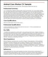 Office receptionist cover letter example. Animal Care Worker Cv Example Myperfectcv