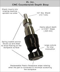 cnc countersink depth stop tool used