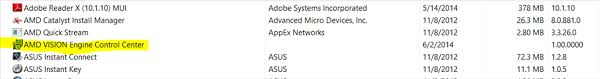 Maybe you would like to learn more about one of these? Amd Vision Engine Control Center With Windows Installer Icon Listed In Microsoft Community