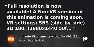 Intimate VR moments with Judy #01 (2880x1440 50fps) | Patreon